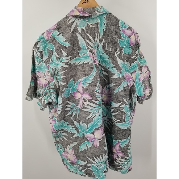 The Men's Store  Mens Short Sleeve XL Button Up Shirt Hawaiian Floral‎ - Picture 6 of 6